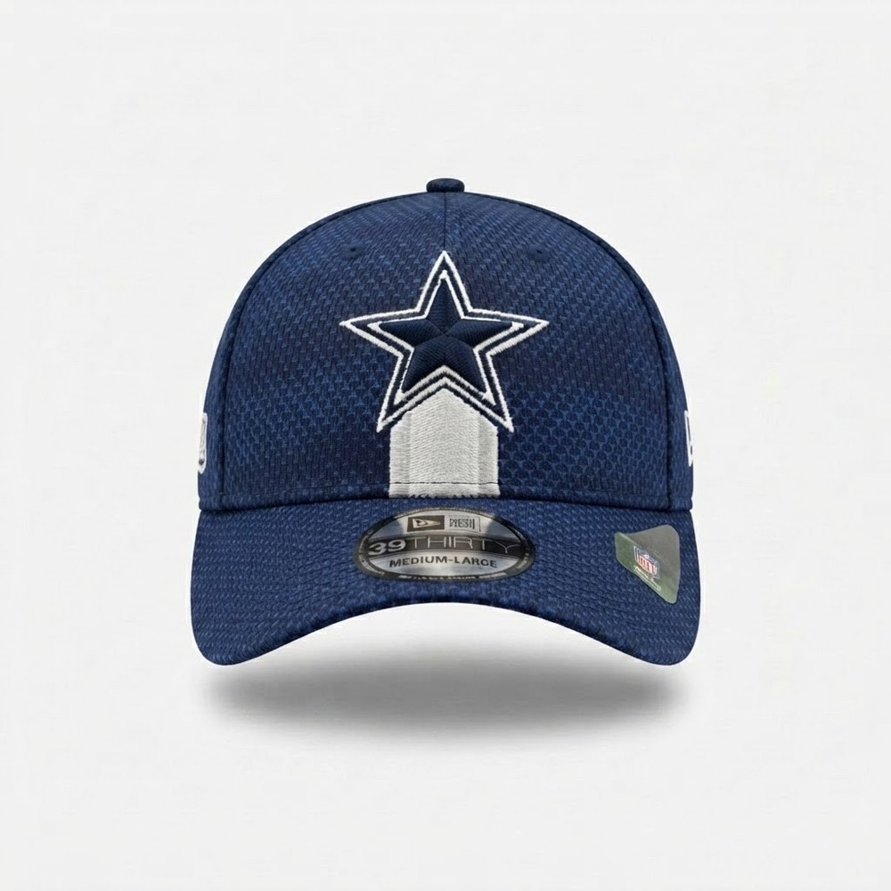 Dallas Cowboys New Era 39THIRTY Mens M/L Hat Navy 2024 Sideline Cap *NEW*